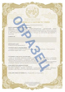 Образец Сертификат СТО 01.064.00220722.2-2020 Батайск Сертификат СТО 01.064.00220722.2-2020 