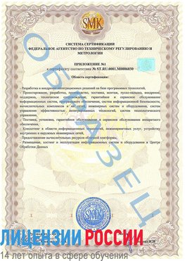 Образец сертификата соответствия (приложение) Батайск Сертификат ISO 27001